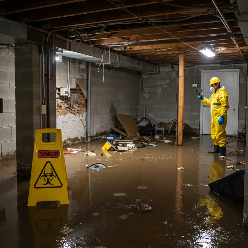 Flooded Basement Electrical Hazard in Omao, HI Property